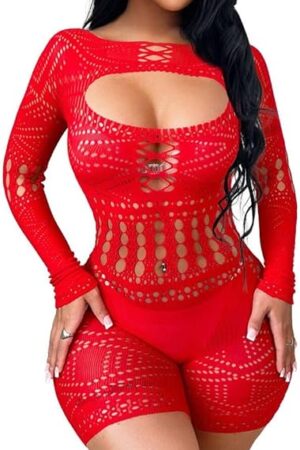 Woman Lingerie Bodysuit Fishnet Bodystocking Sexy Jumpsuit Romper