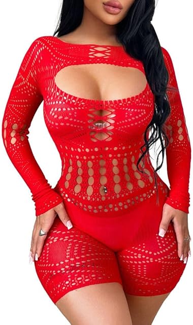 Woman Lingerie Bodysuit Fishnet Bodystocking Sexy Jumpsuit Romper