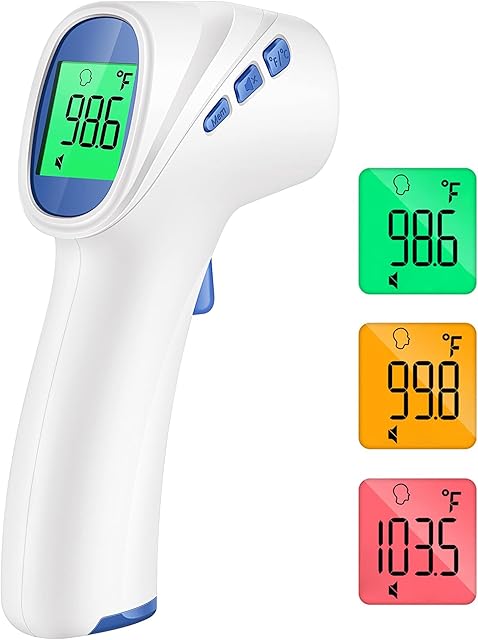 Forehead Thermometer for Adults and Kids, FSA HSA Eligible, Digital Baby Thermometer with Fever Alarm, Fast Accurate Results, Home Medical & Nurse Essentials