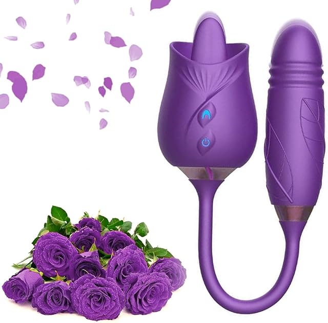 Generic 2024 Rose Viboator Stimulator Licking Sucking 10 Speed for Women Quiet-Purple BZ522
