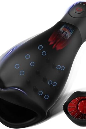Automatic Male Masturbator - Male Penis Vibrator with 10 Vibration & 5 Rotating Patterns, 360° Wrapped Penis Trainer Glans Stimulator, Male Vibrator Stroker Male Sex Toys for Men Adult Sex Toys