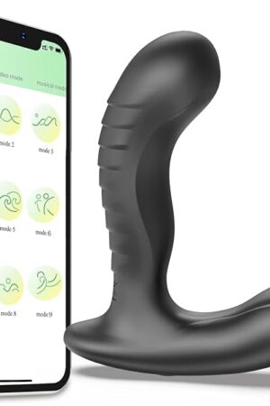 Adult Male Sex Toys for Men's Sex, App Remote Control for Vibrating Cock Ring Prostate Massager Men,10 Thrusting & Vibrating Modes G Spot Vibrator Couples