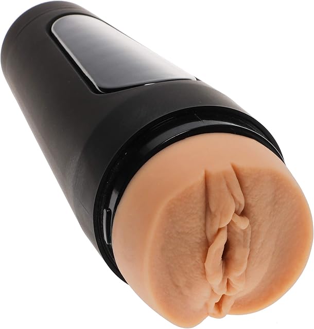 Doc Johnson Main Squeeze - Leo of Leolulu - Ultraskyn Stroker - Squeeze Plate for Precise Pressure - Twist End Cap to Control Suction - Discreet Premium Stroker - Male Masturbator, Vagina, Vanilla