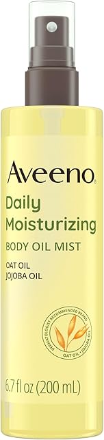 Aveeno Daily Moisturizing Dry Body Oil Mist with Oat and Jojoba Oil for Dry, Rough Sensitive Skin, Nourishing & Hypoallergenic Body Spray, Paraben-, Silicone- & Phthalate-Free, 67 fl oz