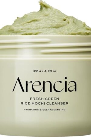 Korean Rice Mochi Face Cleanser - Face Mask, Foaming Cleanser, Gentle Scrub All in One - Deep Cleansing, Moisturizing, Pore Minimizing, Removing Blackhead- with Rice Water & Green Tea, Mugwort