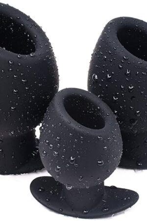 4.4In Extra Large Cup Hollow Silicone Anal Plug.g-spot Vagina Soft Dildos para Suction Stimulation Training Masturbator for Women Female Men Male Unisex (Small)