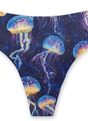Women Sexy Thong Underwear High Cut Breathable Stretch Underwear Brief Lightweight Pants