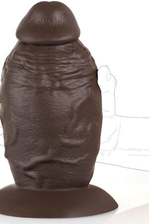 4 Inch Extra Thick Black Dildo, 85 Inch Realistic Silicone Girthy Dildos Huge Butt Plug with Suction Cup for Hands-Free & Anal Play, Biggest Dildo Anal Plug Sex Toy for Experienced Men Women (Brown)
