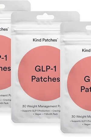 GLP-1 Patches with L Glutamine, Berberine, Chromium, Pomegranate and Cinnamon - 3 Pack, 90 Patches
