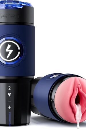 EINSEO Male Masturbator Sex Toys for Men - Thrusting Male Stroker with 360? Heating, 5-Speed Smooth Motion Blowjob Adult Men's Sex Toy, Silent Brushless Motor, Pocket Pussy Sleeve & Phone Mount