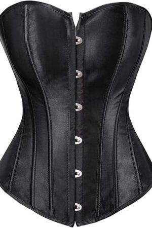 Women's Sexy Boned Overbust Shaper Push Up Bodysuit Lace up Corsets and Strap Bustiers Top S-6XL