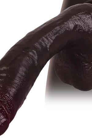 866 Inch Realistic Silicone Dildo - Real Touch-Safe Design with Super Strong Suction Cup, Lifelike Black Adult Toy for Hands-Free Vaginal & Anal Stimulation