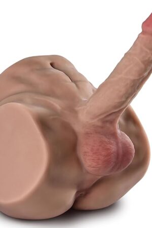 107 LB Male Sex Doll with Flexiable 360? Realistic Dildo, 2 in1 Adult Torso Sex Dolls with Huge Cock for Female Masturbation, Tight Anal Butt for Gay Sex Toys, Unisex Masturbator for Men Women Couple