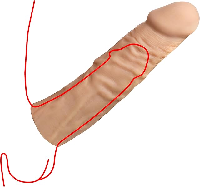 Jock Extra Long 1.5" Penis Extension Sleeve for Men & Couples. Gain Size in Seconds! Realistic Feel with Textured Sheath, Smooth and Snug Wear, Custom Length. Body-Safe TPE. 1 Piece, Light