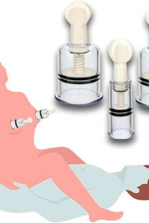 3 Pcs Set Clit Nipple Twist Suckers, GZYNTT Adjustable Manual Vacuum Suction Cup for Couples Play More Sensitivity, SM Sex Toys Flirt for Women Men Extreme Love (Diameter: 2 Pcs 15" + 1 Pcs 078")