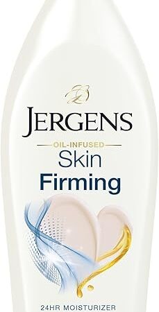Jergens Skin Firming Body Lotion for Dry to Extra Dry Skin, Skin Tightening Cream with Collagen and Elastin, Dermatologist Tested, Hydralucence Blend Formula, 168 Oz