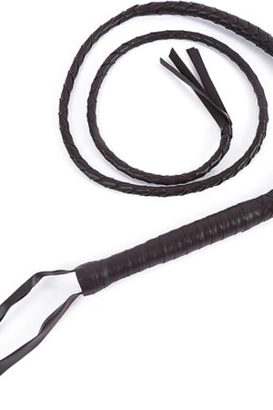BDSM Long Leather Whip for Bedroom Adult Sex Toys, Spanking Games Paddle for Couple Bondage Gear Cosplay Props Whips (Brown)