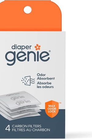 Diaper Genie Carbon Filter (4-Pack) | Diaper Pail Odor Eliminator & Deodorizer | Compatible with the Diaper Genie Complete and Expressions Pail