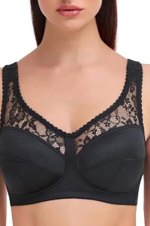 Women's Full Coverage Wireless Minimizer Bra Plus Size Non-Padded Soft Bras