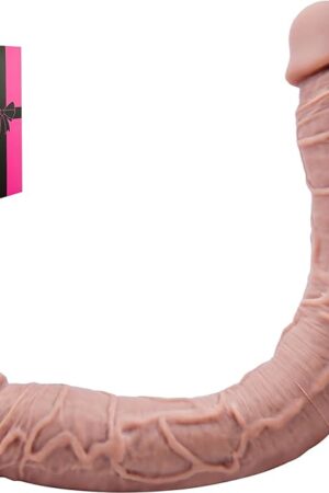 207" *17" Double Head Giant Double Head Thick Dildo, Silicone Extra Large Huge Long Anal Double Sided Ended Dildo Realistic Glans, XXL Lesbian Gay Penis G-spot Dildos Sex Toy for Man Women Couples