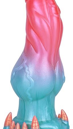 Dog Dildo, Realistic Thick Monster Dildos with Knot Fantasy Silicone Animal Dildo with Suction Cup Anal Sex Toys for Women and Men Couples