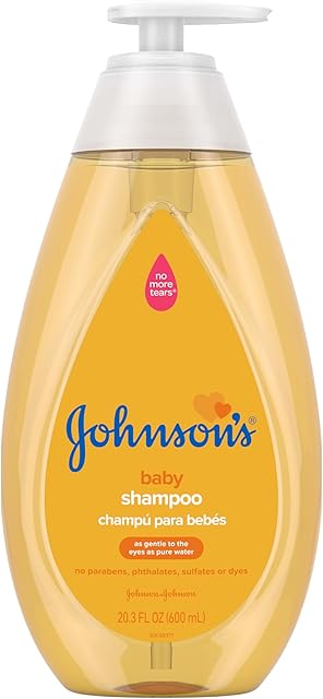 Johnson's Baby Shampoo with Tear-Free Formula, Shampoo for Baby's Delicate Scalp & Skin, Gently Washes Away Dirt & Germs, Paraben-, Phthalate-, Sulfate- & Dye-Free, 203 fl oz