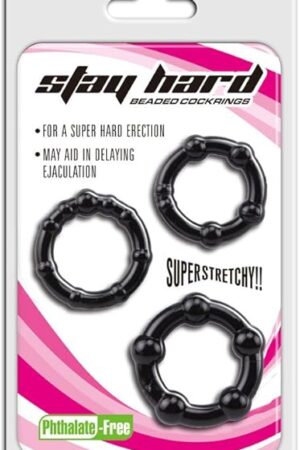 3-set Flexible and Durable Beaded Cock Penis Rings