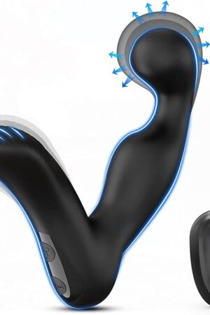 Automatic Inflatable Butt Plug Prostate Massager Anal Vibrator Sex Toys for Men and Women with 10 Vibration Modes Vibrating Butt Plug Anal Toy with Remote Control Couple Adult Toy