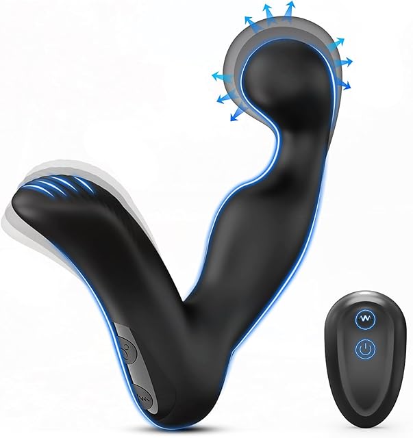 Automatic Inflatable Butt Plug Prostate Massager Anal Vibrator Sex Toys for Men and Women with 10 Vibration Modes Vibrating Butt Plug Anal Toy with Remote Control Couple Adult Toy