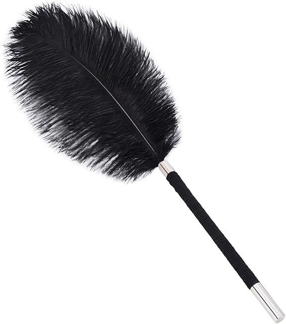 Feather Tickler Fetish Feather Teaser 1487 inch Long Teasing Rod Skin Stimulator Cosplay Flirting SM Sex Toys Romi