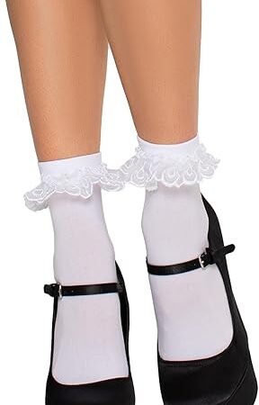 Women's Lace Ruffle Nylon Anklet Socks
