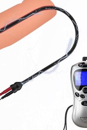 Electric Urethral Sound Penis Plug Silicone Stretcher Dilator Male Cock Ring Penis Band Electro Power Unit Box Kit Sex Urinary Dilator Masturbation Rod for Men