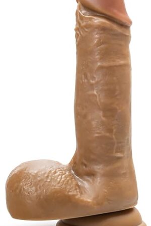 Eden Adult Sex Toys - Realistic Beginner Dildo - 7.25 Inch - Lifelike Penis for Vaginal G-Spot & Anal Stimulation - Suction Cup & Strap-On Compatible Cock for Women, Men & Couples Pleasure - Tan