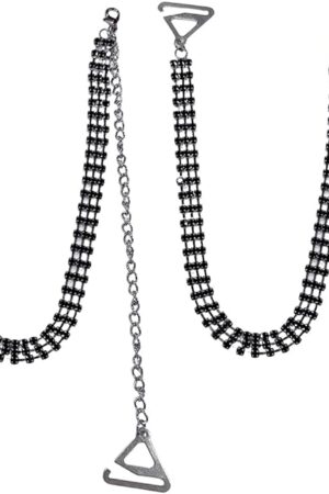 Chic Three Rows Rhinestones Wedding Bra Shoulder Straps for Women Sexy Lingerie Strap Adjustable Crystal Luxury Underwear Chain Bridal Dress Rave Party Prom Festival Summer Bikini Body Jewelry