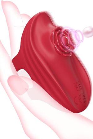 Clitoral Vibrator Adult Toys for Women - Finger Vibrator Couples Rose Sex Toys with 9 Vibrations, Nipple G Spot Sexual Stimulator Female Couples Rose Sex Toys Small Mini Vibrators