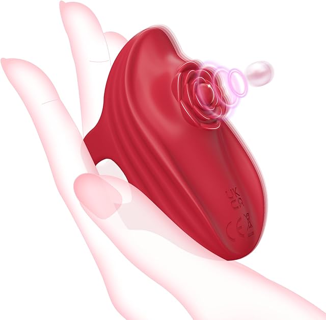 Clitoral Vibrator Adult Toys for Women - Finger Vibrator Couples Rose Sex Toys with 9 Vibrations, Nipple G Spot Sexual Stimulator Female Couples Rose Sex Toys Small Mini Vibrators