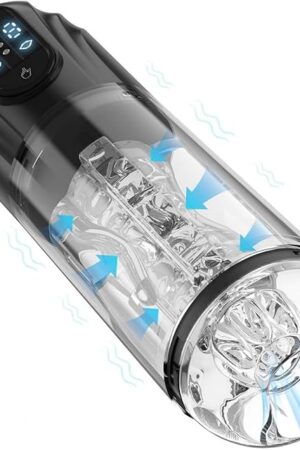 Automatic Sucking Masturbator Sex Toys - Upgraded Male Masturbators Cup with 10 Vibrating & Suction Modes, Hands Free Blowjob Adult Sex Toy Stroker Pocket Pussy with 3D Textured for Men Penis Pumps