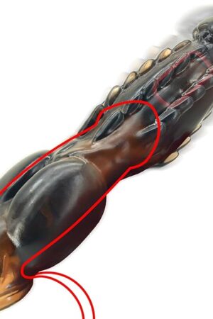 Vibrating Penis Sleeve with Ball Stretcher - Black Reusable Ribbed Stretchy Cock Extender Sheath with Thick Knot - Penis Enlarger Sex Toy for Couples Men