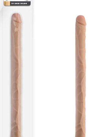 Blush Dr Skin 19" Extra Large Realistic Dildo - Huge Strap-On Cock with Suction Cup for Anal & Vaginal Play - Horse Dildo Length for Deep Penetration ? Adult Sex Toy for Women, Men, Couples - (Beige)