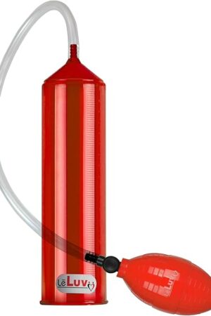 2.25"x9" EasyOp Red Good Bgrip Red Ball Grip with Clear Graduated Cylinder/Clear Collapse-Resistant Hose Basic Penis Pump