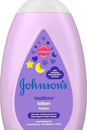 Johnson's Moisturizing Bedtime Baby Lotion with Coconut Oil & NaturalCalm Aromas to Help Relax Baby, Hypoallergenic & Free of Parabens, Phthalates & Dyes, Mild Baby Skin Care, 271 fl oz