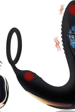 BEISAR Prostate Massager Anal Vibrator, Male Sex Toys for Men Sex Toy Anal Plug Anal Toys Adult Toys Male Vibrator Butt Plug for Women with 7 Wiggling Vibrating Double-Ended Dildos (Dark Black)