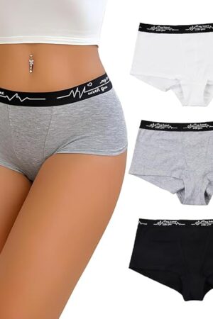Cotton Boyshort Underwear for Women Cute Boxer Briefs Panties Ladies Comfort Soft Shorts