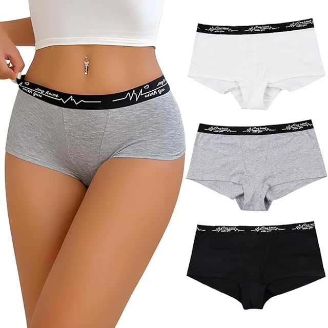 Cotton Boyshort Underwear for Women Cute Boxer Briefs Panties Ladies Comfort Soft Shorts