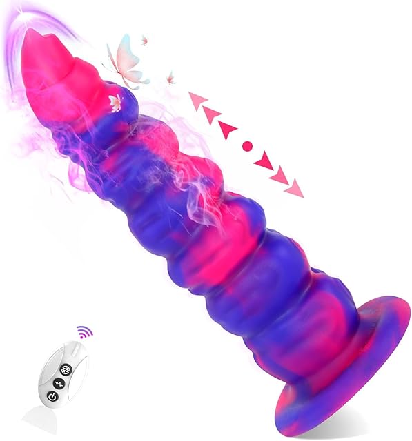 Fantasy Monster Dildo Vibrator Adult Sex Toys for Women 9.13" Thrusting Dildo Anal Beads Vibrator with 15 Modes, Vibrating Dildo Huge Thick G Spot Dildo Vibrator Anal Plug Sex Toys for Couples Men