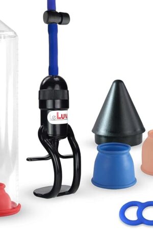 LeLuv Vacuum Pump Slippery Silicone Hose Zgrip 3 Sleeve Bundle with .8 inch Tension Ring and Easy Loader Cone
