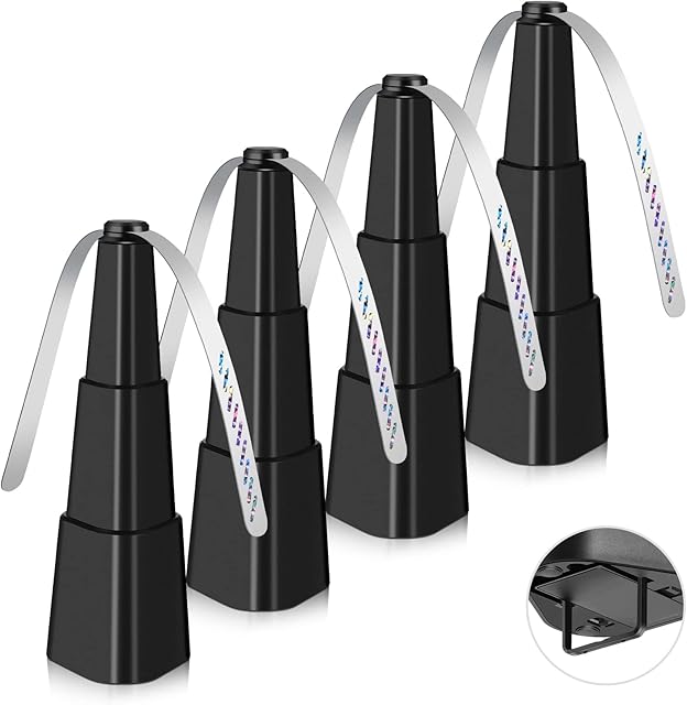 Fly Fans for Tables, Fly Fan Outdoor Indoor Keep Flies Away, Table Top Spinner with Holographic Blades, Flies Deterrent for Picnic, Restaurant, Party, Home, BBQ (4 Pack)