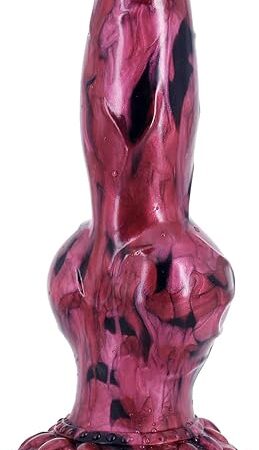 Knotted Dog Dildo with Suction Cup, 9.6inch Long Thick Silicone Anal Dildos Plug Suction Cup Adult Sex Toys for Advancers Women Lesbian and Men(Exotic)