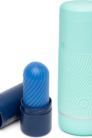 Arcwave Pow Mint Male Masturbator & Ghost Blue Textured Reversible Penis Stroker - Sex Toys for Men Bundle
