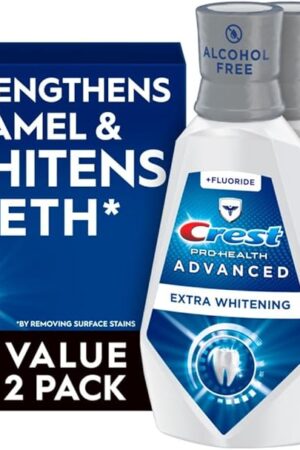 Crest Pro-Health Advanced Mouthwash, Alcohol Free, Extra Whitening, Energizing Mint Flavor, 2x946mL (32 fl oz)